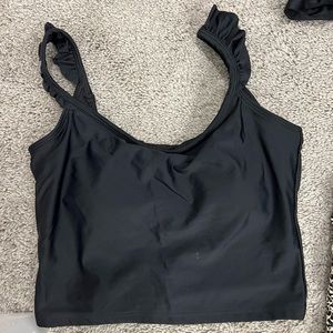 Pink Desert Ruffled swim top